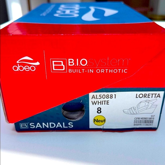 Abeo Loretta White Leather Orthotic Sandal: NWB - Picture 15 of 15